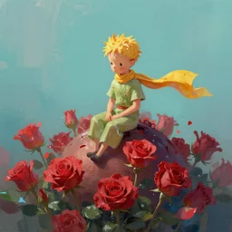 sea of rosesthe little princecyberpunkwet brushstrokes - - h 7 6 8
