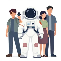 astronaut, clean cel shaded vector art. shutterstock. behance hd by lois van baarle, artgerm, helen huang, by makoto shinkai and ilya kuvshinov, rossdraws, illustration