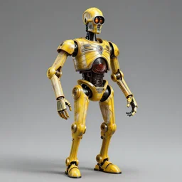 tall strong intricate chiseled yellow pit droid, by Greg Rutkowski