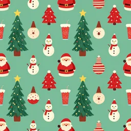 christmas desktop wallpaper, seamless tile,