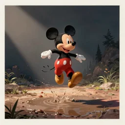jumping in puddles by disney concept artists, blunt borders, rule of thirds