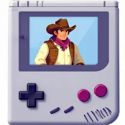old cowboy in the arctic, original gameboy graphics