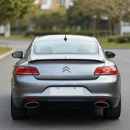 a citroen coupe from the year 2 0 1 8, rear view
