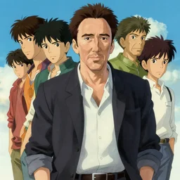 nicolas cage, portrait shinkai makoto studio ghibli studio key hideaki anno sakimichan stanley artgerm lau rossdraws james jean marc simonetti elegant highly detailed digital painting artstation pixiv