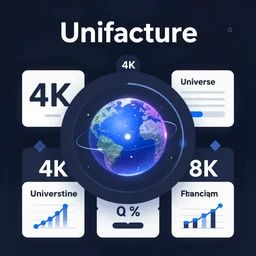 An interface called 'Unifacture' that creates universes, 4k, 8k, trending on artstation