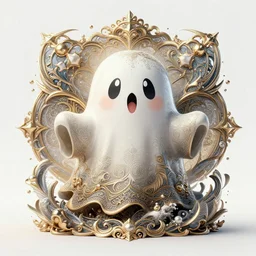 a cute ghost type pokemon:: by beeple and James Gilleard and Justin Gerard :: ornate, dynamic, particulate, intricate, elegant, highly detailed, centered, artstation, smooth, sharp focus, octane render, 3