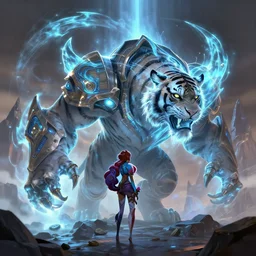 storm tiger mountain worldboss bioluminecant light concept sketch art and by feng zhu alena aenami artworks in 4 k beeple, by thomas kinkade heartstone overwatch blizzard 3 d rtx hdr