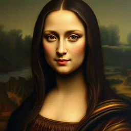 portrait of a mona lisa, fully detailed, octane render