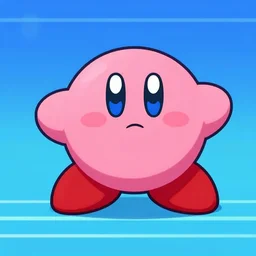Kirby in the style of Y2K vector graphics, sharp, clean, 4K 8K HD