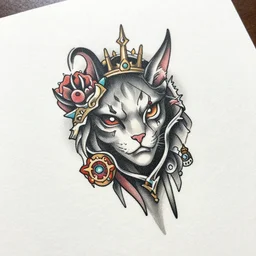 creative tattoo art on white paper