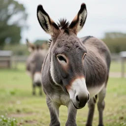 realistic photo of a donkey