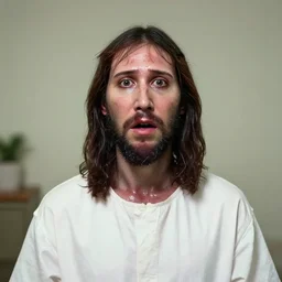 jesus having undergone bad plastic surgery, shocking photo