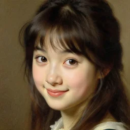 a detailed close up portrait of a cute anime girl, smiling coy, painting by gaston bussiere, craig mullins, j. c. leyendecker
