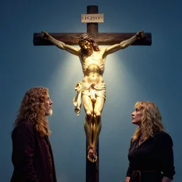 jesus christ crucified and a light coming out of his chest, 8 k, hdr, great light, by greg rutkowski and annie leibowitz