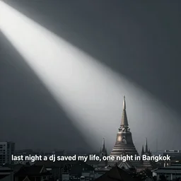 “last night a dj saved my life, one night in Bangkok”
