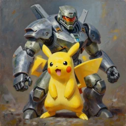 dugtrio pokemon playing as master chief, oil on canvas, intricate, 8 k highly professionally detailed, hdr, cgsociety