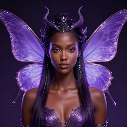 portrait of fairy, fantasy, rule of thirds, intricate, ultra violet highlights, brown skin, sharp focus, octane render, detailed, beautiful, unreal engine, symmetrical!!, loreal, maybelline, sephora, loreal, artstation, art by karol bak, art by artgerm, rossdraws, cinematic, concept art, filmic, vsco