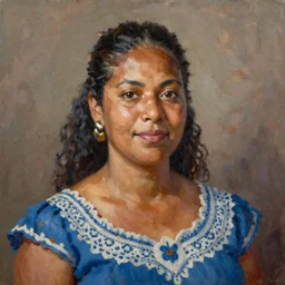 portrait of an puerto rican woman ( 3 5 ) from puerto rico in 2 0 2 1, an oil painting by ross tran and thomas kincade