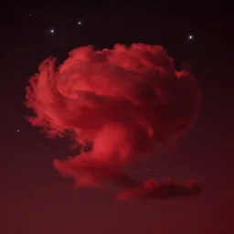 uncanny cloud formations, starry night, deep red, sky photo, andromeda in the background, high contrast, albert bierstadt, octane render, film grain, volumetric lighting, specular highlights, ray tracing, 4 k