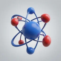 the best and most beautiful 3 d representation of the oxygen atom you can imagine.