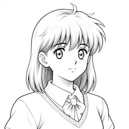 hank hill from king of the hill drawn as an school girl in an anime from 1997. Impressive line work,