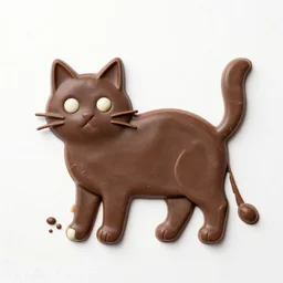 a cat made of chocolate