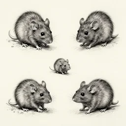 eerie tiny rat creatures sketches