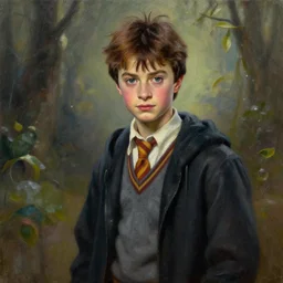 A very detailed photorealistic fantasy oil painting of the boy who lived by Manjit Bawa, trending on artstation