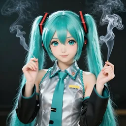 hatsune miku smoking weed