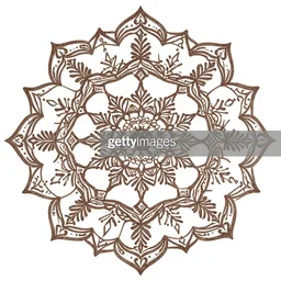 a mandala made of gettyimages watermarks