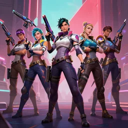 Valorant Charachters group photo, 4k, high detail, art by Riot Games,