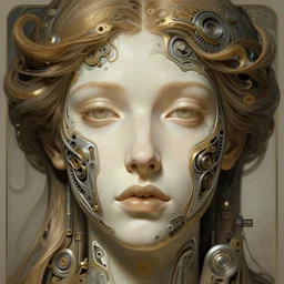 symmetry!! altered carbon, machine parts embedded into face, intricate, elegant, highly detailed, digital painting, artstation, concept art, smooth, sharp focus, illustration, art by artgerm and greg rutkowski and alphonse mucha, 8 k