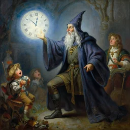 a wizard that can control time, highly detailed painting by gaston bussiere, craig mullins, j. c. leyendecker, 8 k
