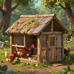 a chicken coop built by a witch, realistic, 8 k, extremely detailed, cgi, trending on artstation, hyper - realistic render, by greg rutkowski