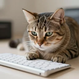 cat hacking on a keyboard