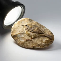 tiny bird fossil analysis oxford, studio lighting