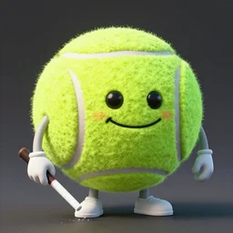 a Marshall Bruce Mathers Eminem tennis ball monster, tennis ball, chalk, digital art, fantasy, magic, trending on artstation, ultra detailed, professional illustration by Basil Gogos