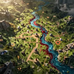 rpg battlemap, river of blood