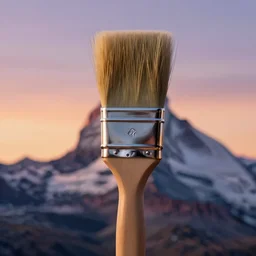 a beautiful paintbrush render of the matterhorn at sunset, stunning sunset, soft light, necronomicon style by h. r. giger