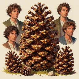 pinecone cthulhu. digital art by eugene de blaas, ross tran, and nasreddine dinet, vibrant color scheme, intricately detailed, in the style of romanticism. artstation, greg rutkowski