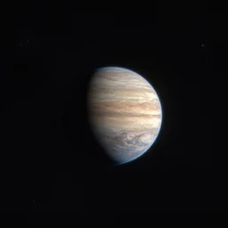 a centered planet in the darkness of space