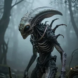 surreal alien creature, gothic horror style