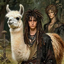 llama with dreadlocks, otomo katsuhiro, ernst haeckel, james jean