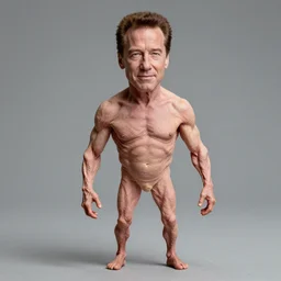 arnold schwarzenegger with tiny shriveled limbs
