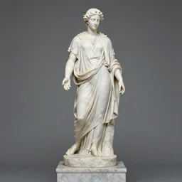 a medium long wide shot of a beautiful marble - statue of a marble jedi on a marble base in the accademia di belle arti, god - rays, dramatic light, global illumination, radiant light, unreal 5, daz, hyperrealistic, octane render, dynamic lighting, intricate detail, harvest fall vibrancy, cinematic