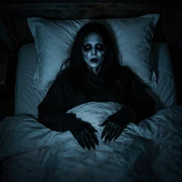 The Boogeyman under the bed haunting you while you sleep, Creepy, Spooky, Horror, Nightmare, Realistic