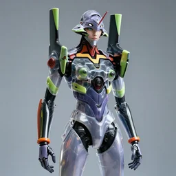 medium format fine art portrait mid shot model cyborg girl in full mecha suit by ilm and bill sienkiewicz, mgxs, evangelion, transparent plastic armor, studio, mamiya 6 5 mm, iso 4 0 0, f / 5. 6, 8 k photorealistic, studio lighting, studio, high detail, manga, trending on artstation