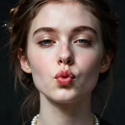 portrait of a stunning irish coquette fairy, pouty lips, pale skin, in a style blend of greg rutkowski and gaston bussiere and artgerm, cinematic lighting, sharp focus, photorealistic