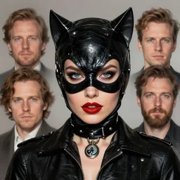 portrait of Catwoman by Julia Razumova, Albert Aublet, and Sam Spratt trending on artstation