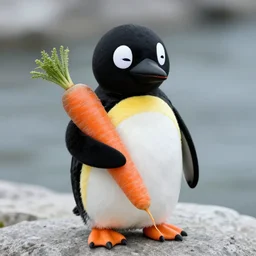 Pinguin with a carrot